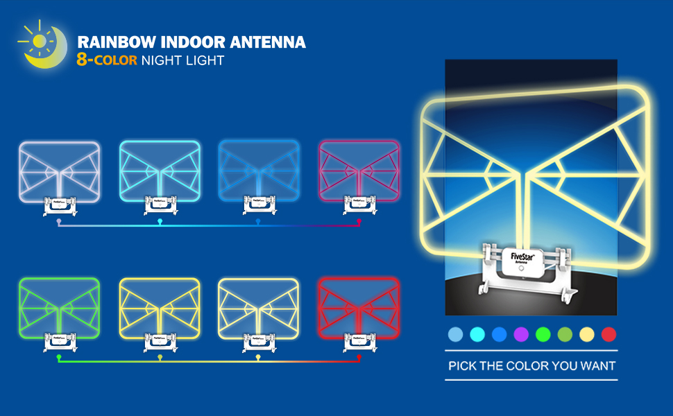 Five Star Amplified HD Digital TV Indoor Antenna